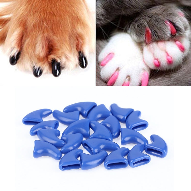 20 PCS Silicone Soft Cat Nail Caps / Cat Paw Claw / Pet Nail Protector/Cat Nail Cover, XS, S, L
