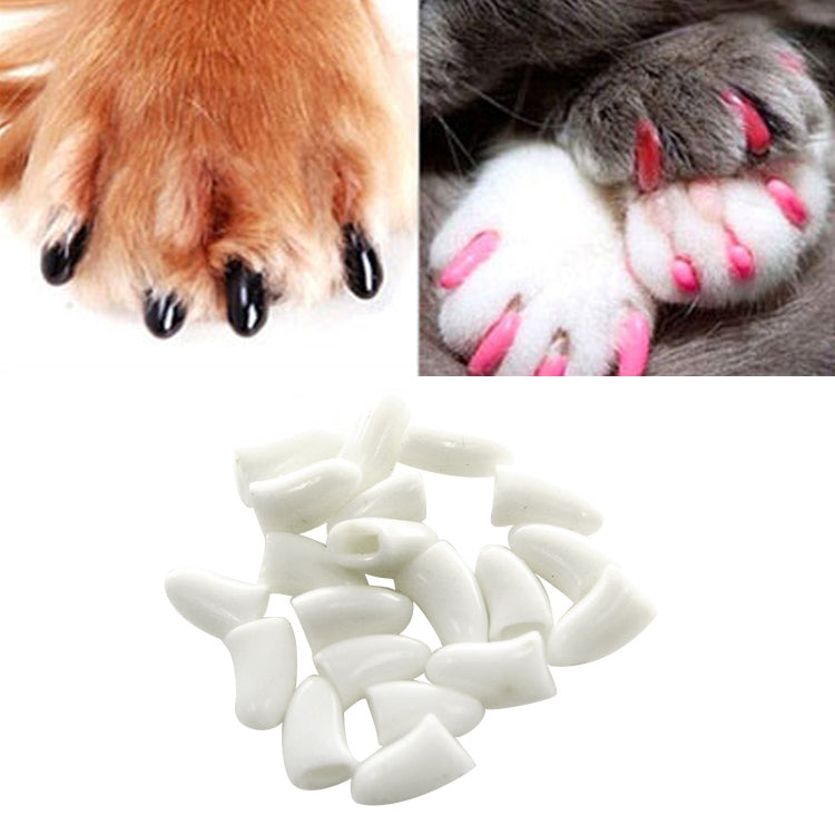 20 PCS Silicone Soft Cat Nail Caps / Cat Paw Claw / Pet Nail Protector/Cat Nail Cover, XS, S, L