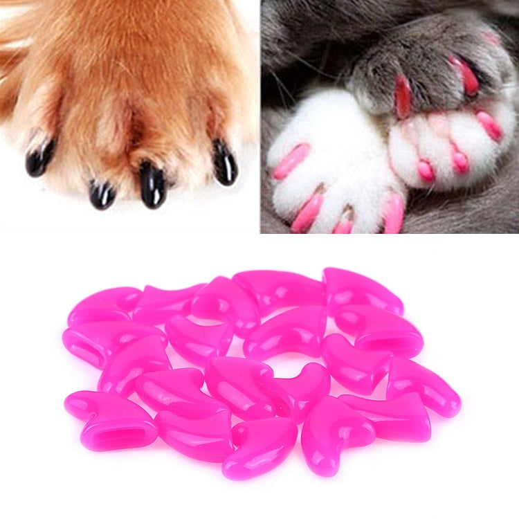 20 PCS Silicone Soft Cat Nail Caps / Cat Paw Claw / Pet Nail Protector/Cat Nail Cover, XS, S, L