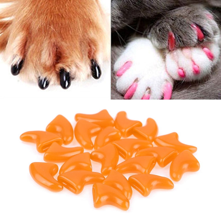 20 PCS Silicone Soft Cat Nail Caps / Cat Paw Claw / Pet Nail Protector/Cat Nail Cover, XS, S, L