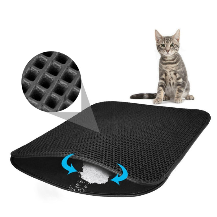 Waterproof Pet Cat Litter Mat EVA Double Layer Cat Litter Trapping Pets Mat Pad Bottom Non-slip Pet Litter Cat Mat, L, M, XS