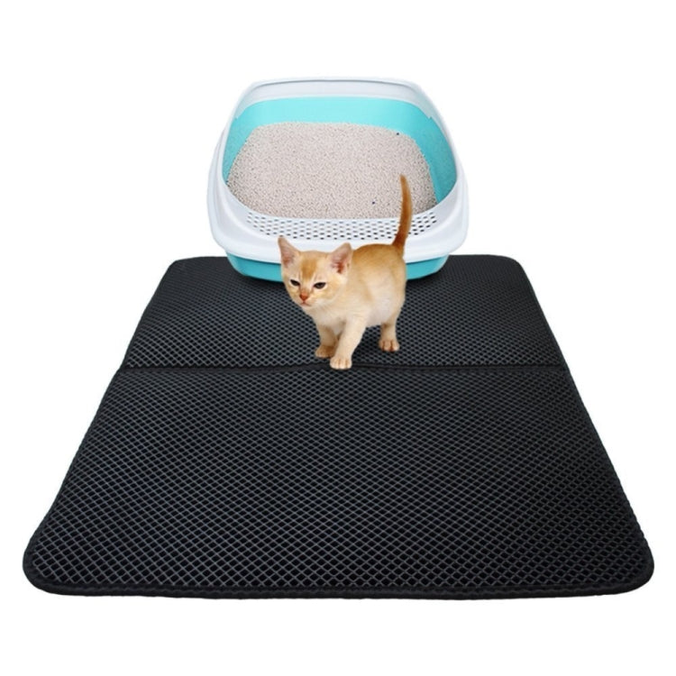 Waterproof Pet Cat Litter Mat EVA Double Layer Cat Litter Trapping Pets Mat Pad Bottom Non-slip Pet Litter Cat Mat, L, M, XS