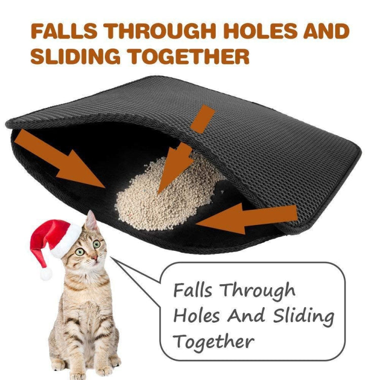 Waterproof Pet Cat Litter Mat EVA Double Layer Cat Litter Trapping Pets Mat Pad Bottom Non-slip Pet Litter Cat Mat, L, M, XS