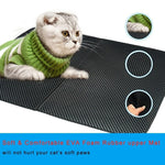 Waterproof Pet Cat Litter Mat EVA Double Layer Cat Litter Trapping Pets Mat Pad Bottom Non-slip Pet Litter Cat Mat, L, M, XS