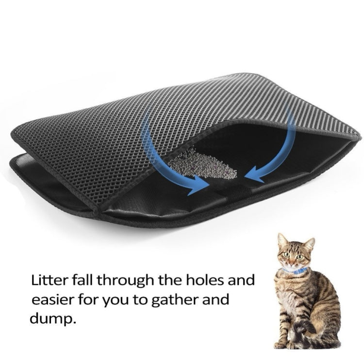 Waterproof Pet Cat Litter Mat EVA Double Layer Cat Litter Trapping Pets Mat Pad Bottom Non-slip Pet Litter Cat Mat, L, M, XS