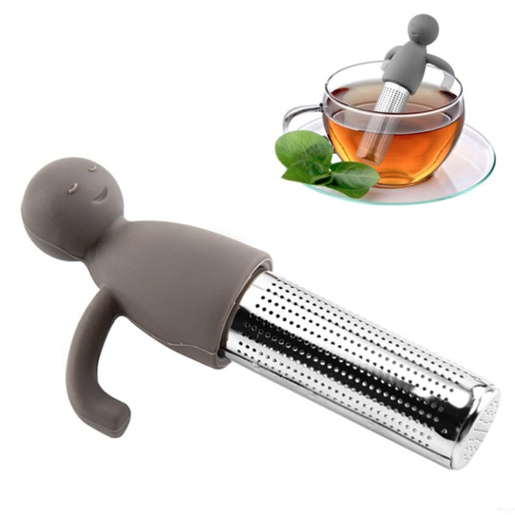 304 Stainless Steel Human-Shaped Tea Bag Filter Random Color Delivery, Tea Bag Filter