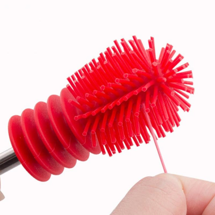 Washing Cleaning Rotary Handle Long Handle Scrubbing Feeding-bottle Brush