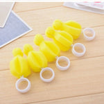 5 PCS 360 Degree Rotating Sponge yellow Baby Nipple Brush Babies Teat Cleaning Feeding Bottle Brushes Infant Pacifier Cleaner, Bottle Brushes