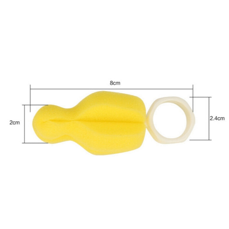 5 PCS 360 Degree Rotating Sponge yellow Baby Nipple Brush Babies Teat Cleaning Feeding Bottle Brushes Infant Pacifier Cleaner, Bottle Brushes