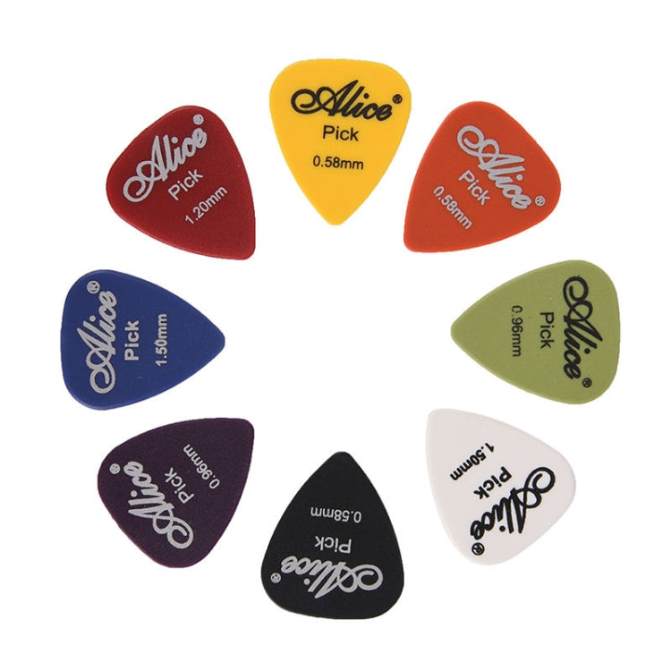 Alice 50 PCS ABS Electric Guitar Picks, Random Color Delivery, Frosted 0.58mm, Mirror 0.58mm, Frosted 0.71mm, Mirror 0.71mm, Frosted 0.81mm, Mirror 0.81mm, Frosted 0.96mm, Mirror 0.96mm, Frosted 1.2mm, Mirror 1.2mm, Frosted 1.5mm, Mirror 1.5mm         ...