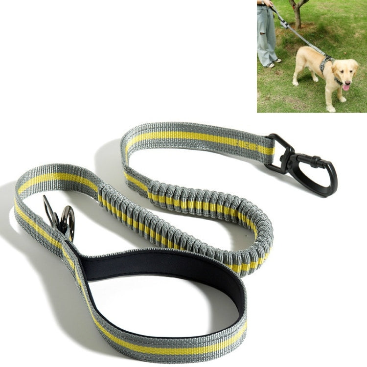 Dog Outdoor Anti-Scourge Traction Rope Nylon Reflective Elastic Stretch Dog Walking Rope, Elastic Stretch Yellow, Elastic Stretch Green