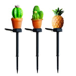 Solar Outdoor Simulation Potted Plants Landscape Lamp LED Courtyard Lawn Light, Three Head Cactus, Single Head Cactus, Pineapple