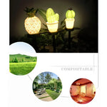 Solar Outdoor Simulation Potted Plants Landscape Lamp LED Courtyard Lawn Light, Three Head Cactus, Single Head Cactus, Pineapple