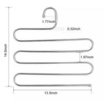 5 Layers S Shape Multi-Functional Clothes Hangers Pants Storage Hangers, S Shape Hangers