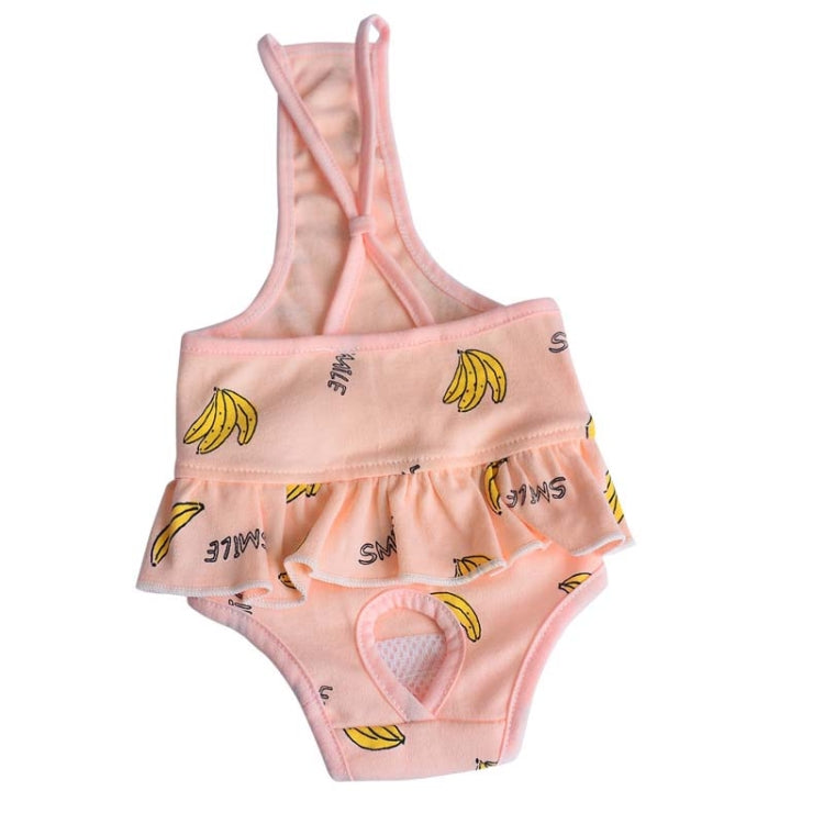 Banana Printed Dog Physiological Pants Comfortable Breathable Strap Pet Physiological Pants, S, M, L, XL