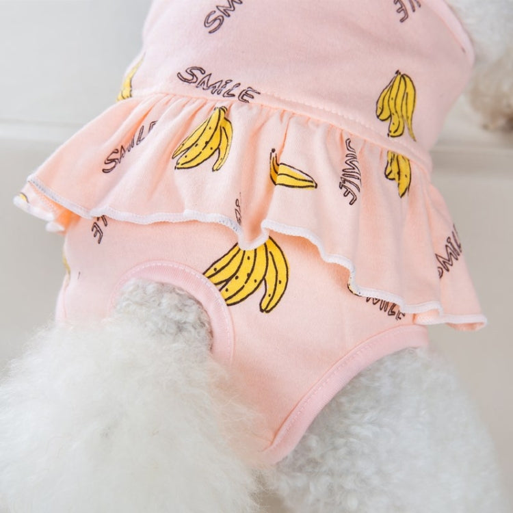 Banana Printed Dog Physiological Pants Comfortable Breathable Strap Pet Physiological Pants, S, M, L, XL