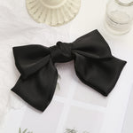 5 PCS Satin Bow Hairpin Back Head Hair Accessories, Wine Red, Black, Dark Green