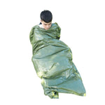 Outdoor Pe Sleeping Bag Disaster Relief & Cold Prevention Heat Insulation & Warmth Emergency Sleeping Bag, Green, Orange