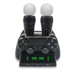 iPlay Gamepad Charger Multifunctional Charging Base For PS4 / PS4 Move / PS VR, For PS4 VR/PS VR/PS Move