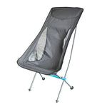 Outdoor Portable Folding Chair Ultralight Aluminum Alloy Moon Camping Beach Chair, Rice Gray Surface-Red Background, Rice Gray Surface-Blue Background, Black Surface-Red Background, Black Surface-Blue Background