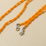 Drop Style Faceted Crystal Mask Lanyard Necklace Chain Glasses Chain, Black, White, Orange, Wine Red, Transparent Pink