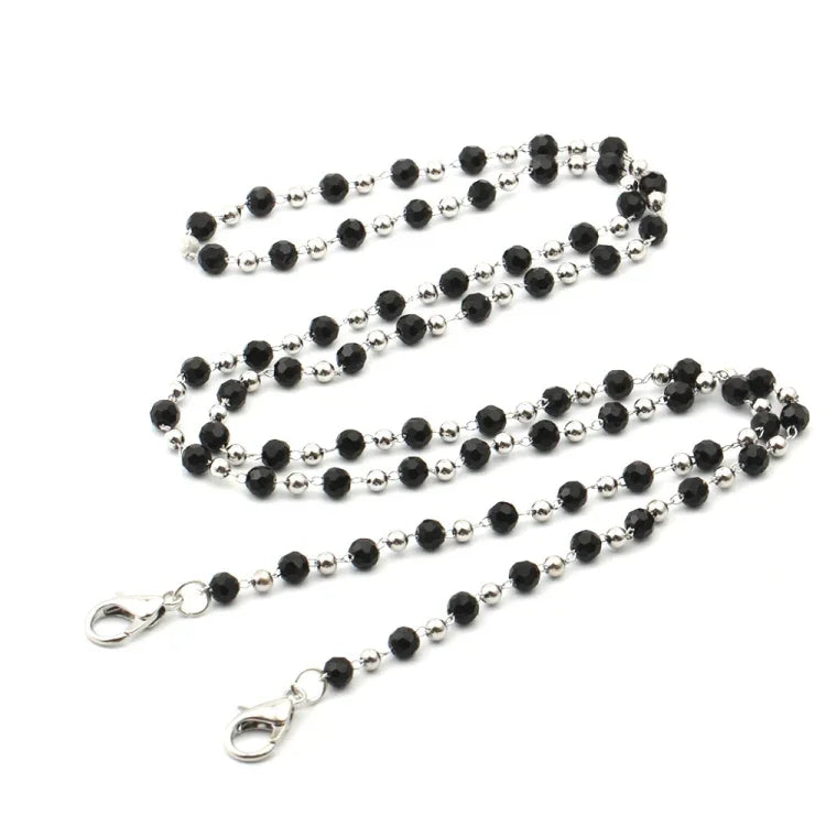 Necklace Personalized Handmade Crystal Bead Chain Mask Anti-Lost Lanyard Glasses Chain
