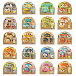 Baby Dish Tableware Set Cartoon Fork Feeding Dishes for Kids Utensils Natural Bamboo Fiber Bowl With Cup Spoon Plate