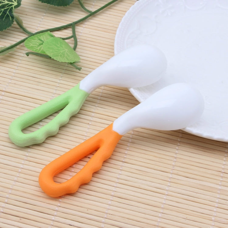 2 PCS Baby Curved Spoon Eat Spoon Baby Pacifier Feeding Spoon Solid Supplies Curved Spoon Children Tableware, Curved Spoon