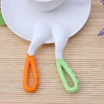 2 PCS Baby Curved Spoon Eat Spoon Baby Pacifier Feeding Spoon Solid Supplies Curved Spoon Children Tableware, Curved Spoon
