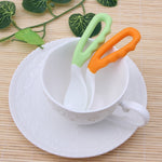 2 PCS Baby Curved Spoon Eat Spoon Baby Pacifier Feeding Spoon Solid Supplies Curved Spoon Children Tableware, Curved Spoon