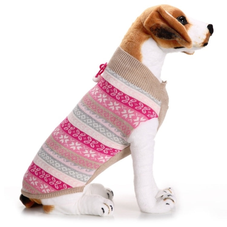 Autumn Winter Pet Clothes Christmas Snowflake Knitted Pattern Sweater, XXS, XS, S, M, L, XL, XXL
