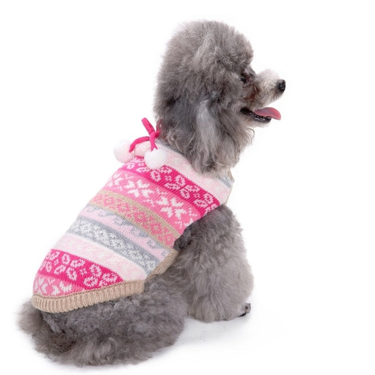 Autumn Winter Pet Clothes Christmas Snowflake Knitted Pattern Sweater, XXS, XS, S, M, L, XL, XXL