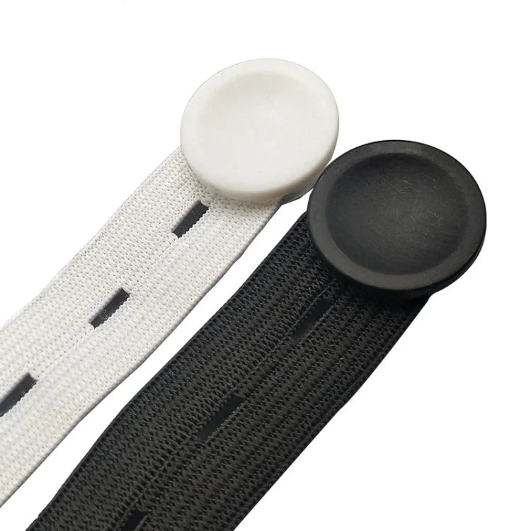 Mask Hook Adjustment Buckle Ear-Wearing Mask Anti-Squeeze Ear Lanyard Extending Ear Rope, White, Black