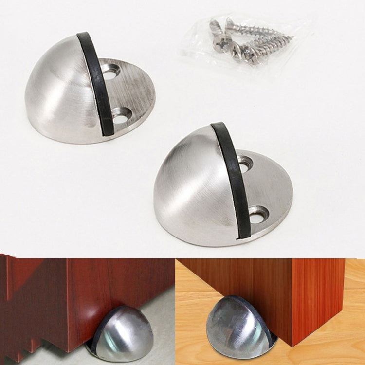 2pcs/pack Stainless Steel Door Stop Free Punch Door Top Cabinet Hardware Accessories, Door Stop Free Punch