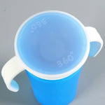 360 Degrees Rotated Baby Learning Drinking Cup With Double Handle Flip