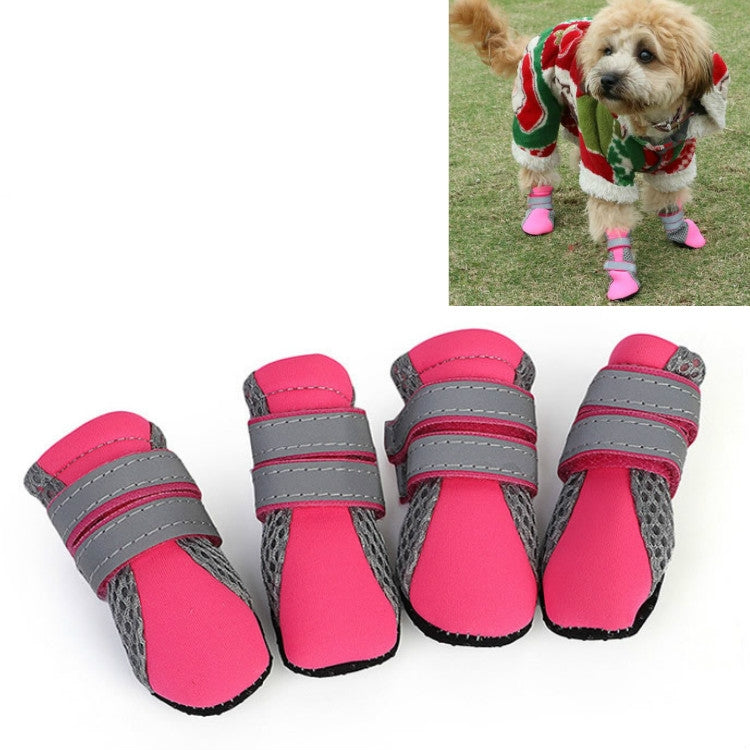4 in 1 Pet Shoes Dog Shoes Walking Shoes Small Dogs Pet Supplies, S, M, L, XL