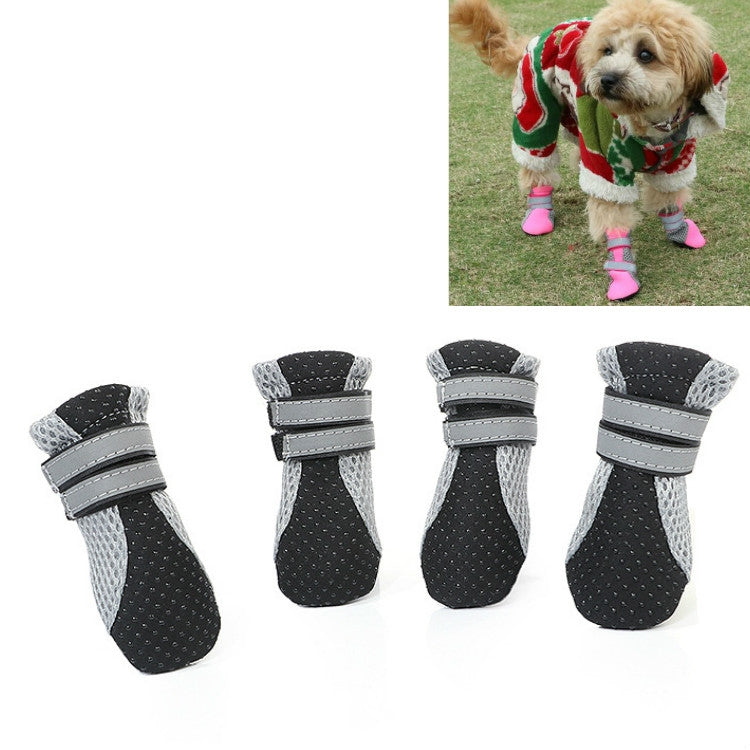 4 in 1 Pet Shoes Dog Shoes Walking Shoes Small Dogs Pet Supplies, S, M, L, XL