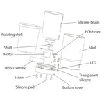 Pets Automatic Foot-Washing Cup Cats Dogs Extremities Cleaning Artifact, S 6-11cm, M 10-14cm, L 14-19cm