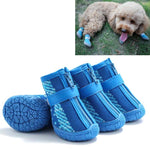 4 PCS / Set Breathable Non-slip Wear-resistant Dog Shoes Pet Supplies, 2.8x3.5cm, 3.3x4cm, 3.8x4.3cm, 4.3x4.8cm, 4.8x5.3cm