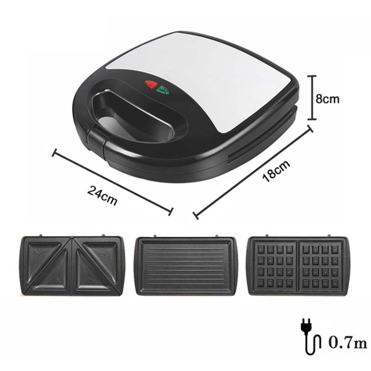 3 in 1 Sandwich Maker Multi-Function Waffle Maker Panini Breakfast Maker, EU Plug, 3 in 1 Sandwich Maker