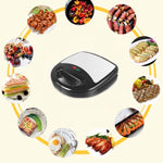 3 in 1 Sandwich Maker Multi-Function Waffle Maker Panini Breakfast Maker, EU Plug, 3 in 1 Sandwich Maker