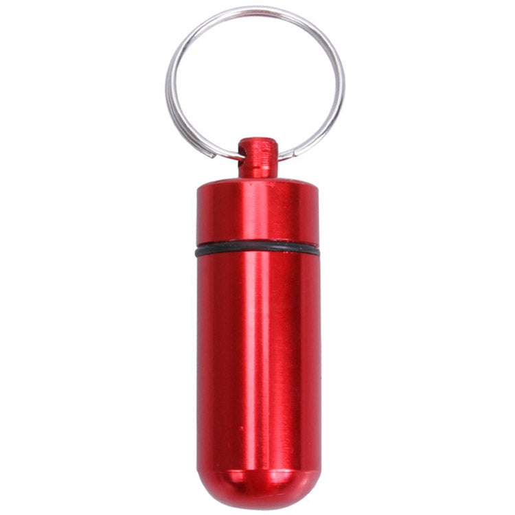 10pcs Portable Sealed Waterproof Aluminum Alloy First Aid Pill Bottle with Keychain
