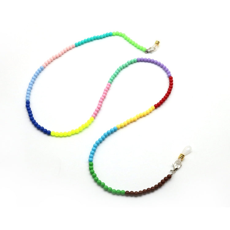 Color Beaded Non-Slip Anti-Drop Mask Glasses Chain Hanging Neck Lanyard Rope, Color Beaded