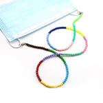 Color Beaded Non-Slip Anti-Drop Mask Glasses Chain Hanging Neck Lanyard Rope, Color Beaded