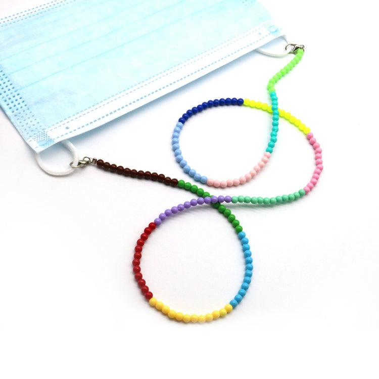 Color Beaded Non-Slip Anti-Drop Mask Glasses Chain Hanging Neck Lanyard Rope, Color Beaded