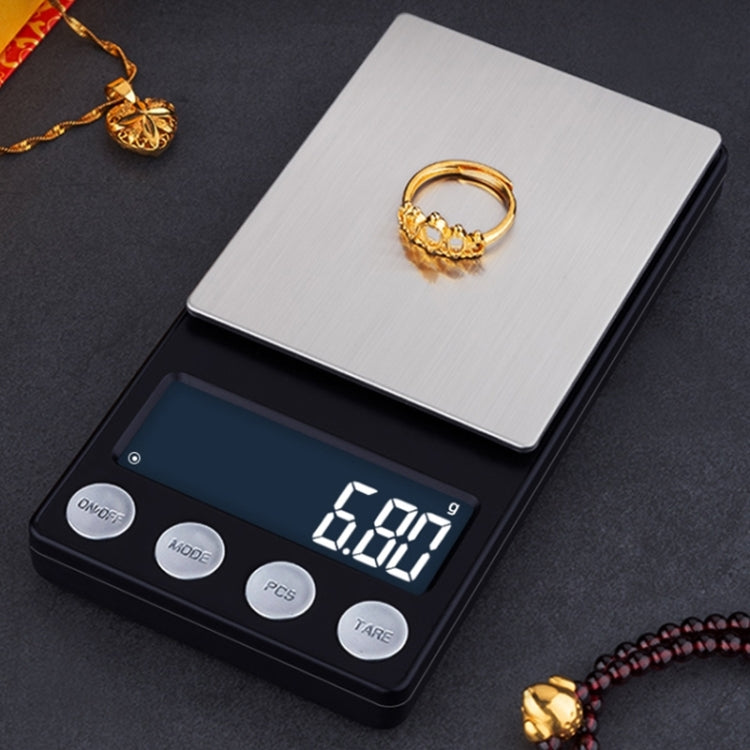 High-Precision Electronic Scale Mini Portable Jewellery Medicine Scale, 500g/0.1g, 100g/0.01g, 200g/0.01g, 300g/0.01g, 500g/0.01g, 1000g/0.1g