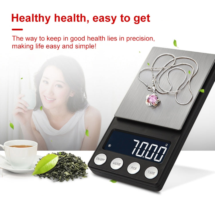 High-Precision Electronic Scale Mini Portable Jewellery Medicine Scale, 500g/0.1g, 100g/0.01g, 200g/0.01g, 300g/0.01g, 500g/0.01g, 1000g/0.1g
