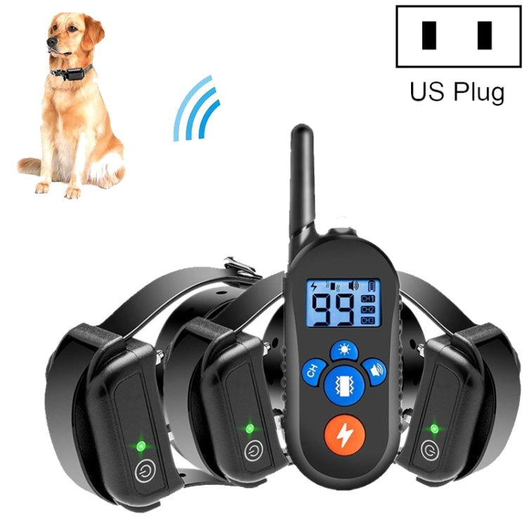 800m Remote Control Electric Shock Bark Stopper Vibration Warning Pet Supplies Electronic Waterproof Collar Dog Training Device, 556-1, 556-2, 556-3
