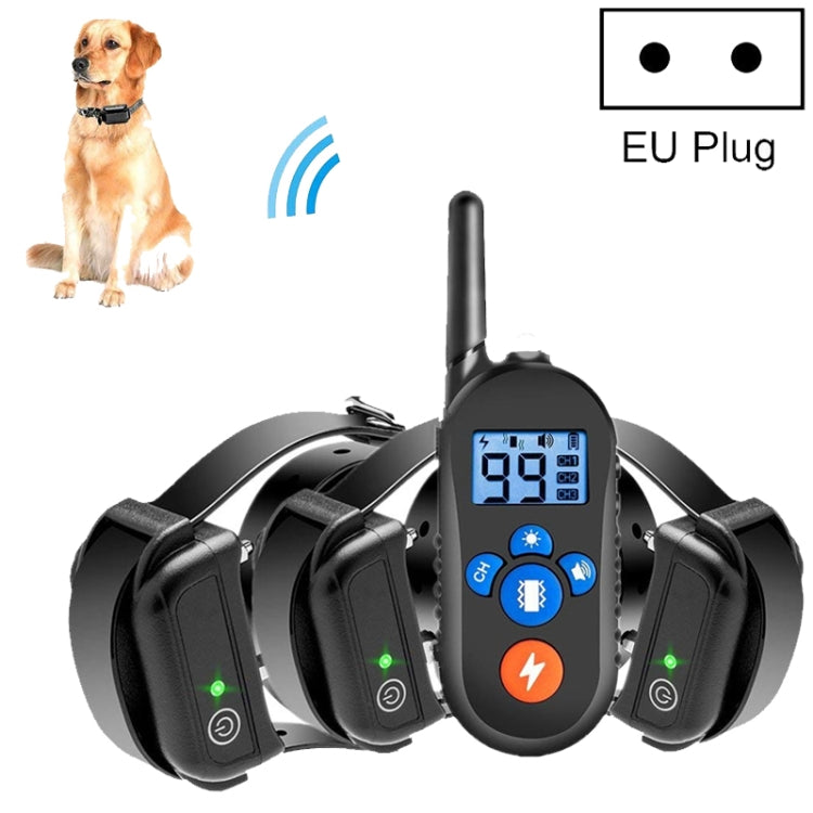 800m Remote Control Electric Shock Bark Stopper Vibration Warning Pet Supplies Electronic Waterproof Collar Dog Training Device, 556-1, 556-2, 556-3