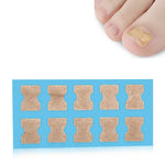 10 PCS Glue-free Orthopedic Nail Stick Toe Nail Groove Inlay Corrector, Transparent Bottom, White Bottom, Blue Bottom